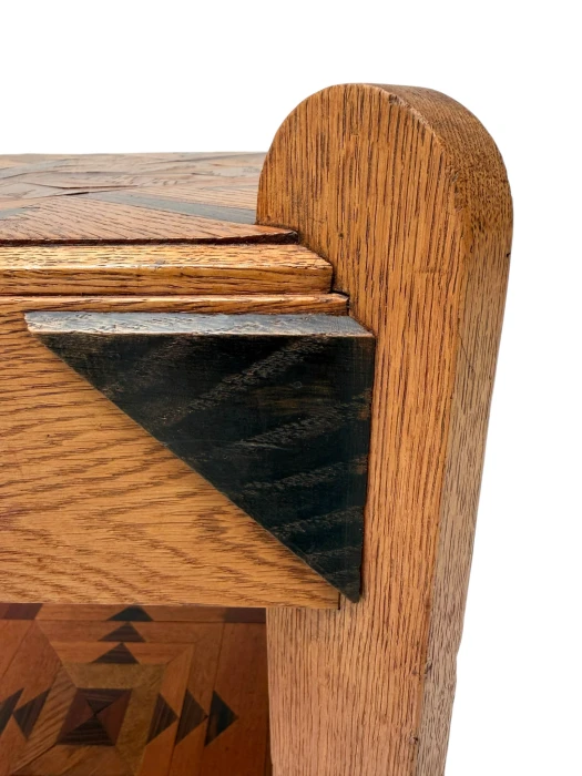 Art Deco Amsterdamse School Two-Tier Side Table with Marquetry 1920s